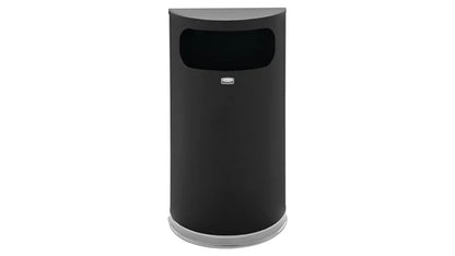 Rubbermaid Half Round Flat Top Side Open 9 Gal Stainless Steel
