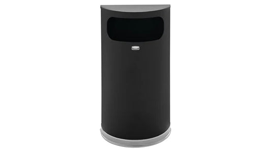 Rubbermaid Half Round Flat Top Side Open 9 Gal Stainless Steel