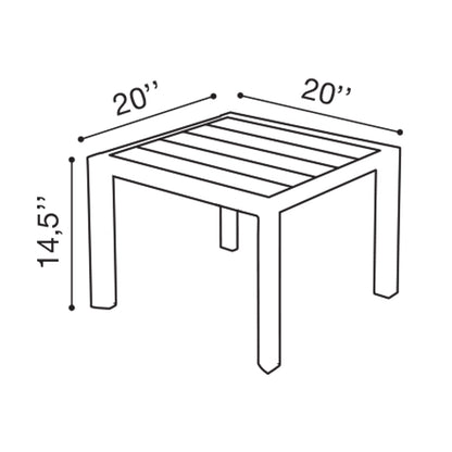 Grosfillex Sunset 20x20 Low Table