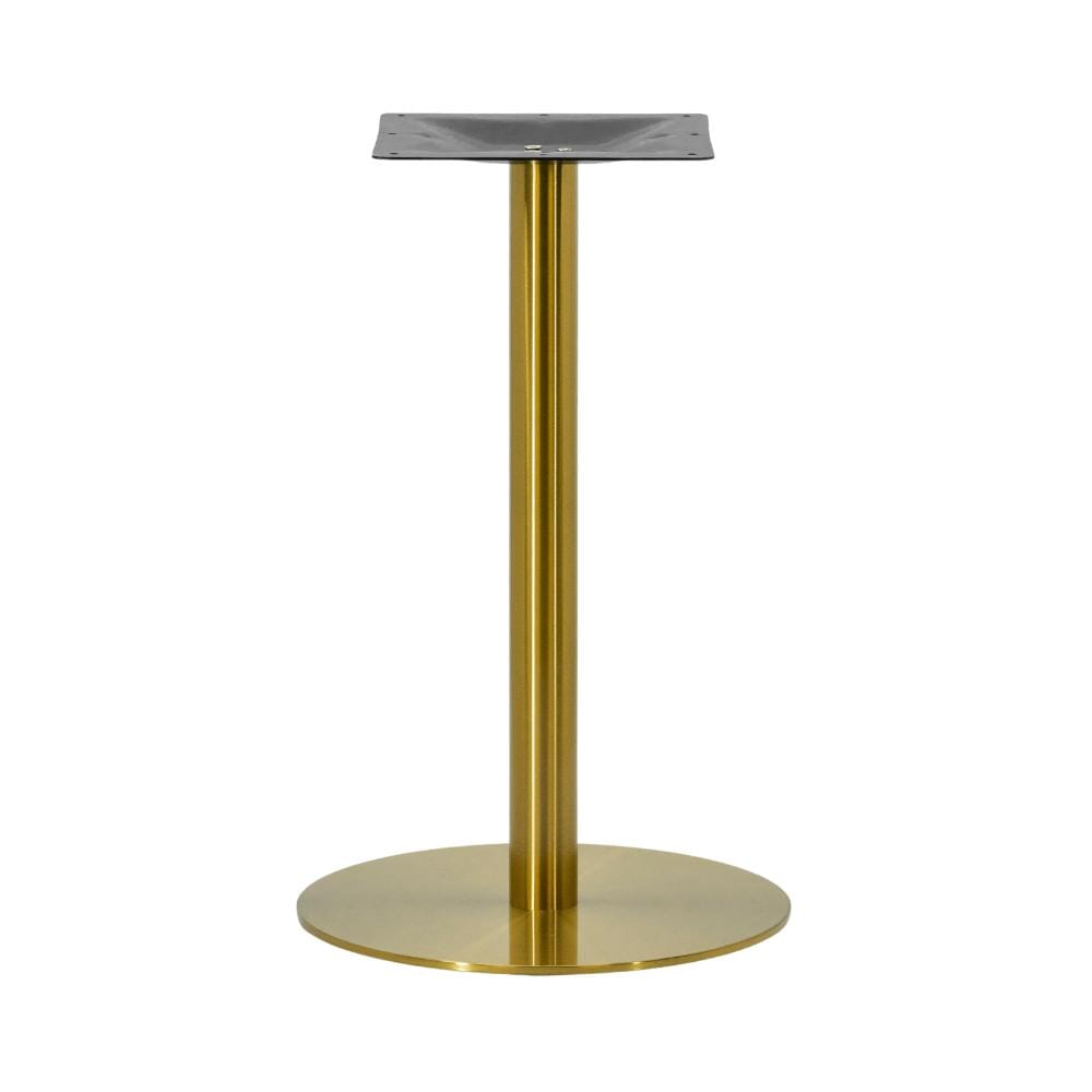 Contemporary Commercial Gold Powder Coated Round Table Base (18"D)