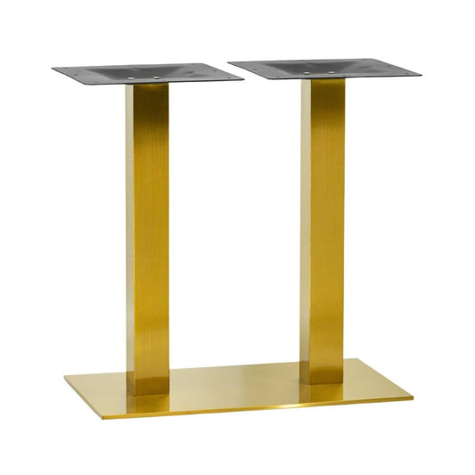 Contemporary Commercial Metal Rectangular Table Base in Gold 16" x 28"