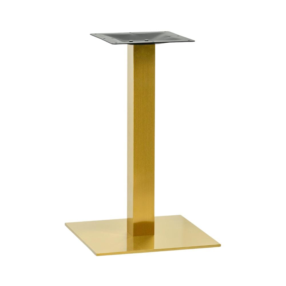 Contemporary Metal Square Table Base in Gold 18" x 18"