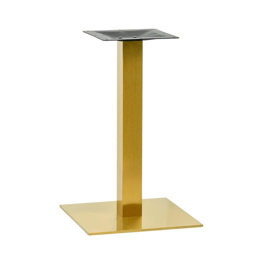 Contemporary Metal Square Table Base in Gold 18" x 18"