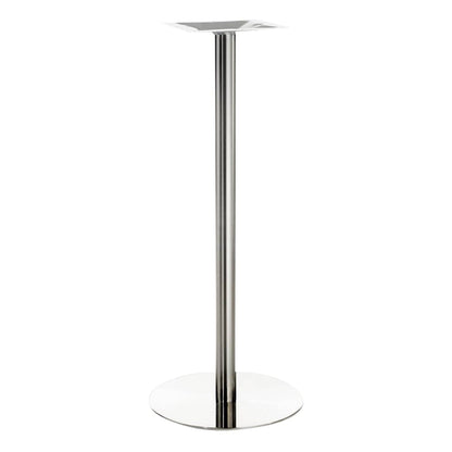 Contemporary Commercial Round Table Base in Brushed Stainless Steel
