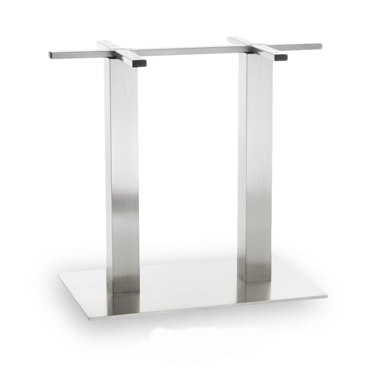 Brushed Stainless Steel Indoor/Outdoor Rectangular Table Base (16" x 28")