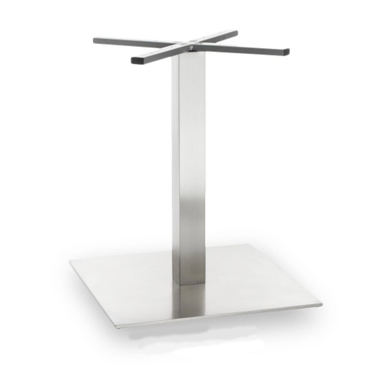 Brushed Indoor/Outdoor Stainless Steel Square Table Base (24" x 24")