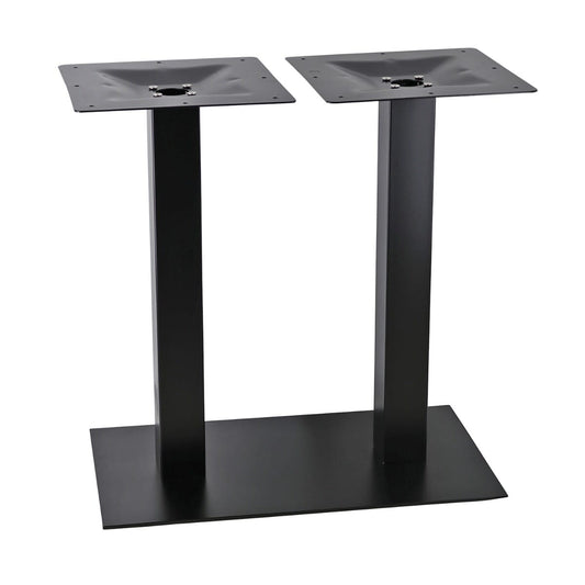 Black Metal Indoor/Outdoor Rectangular Table Base (16" x 28")