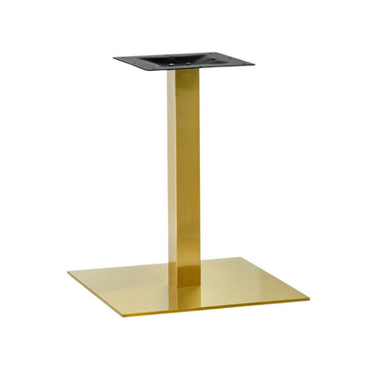 Contemporary Metal Square Table Base in Gold 24" x 24"