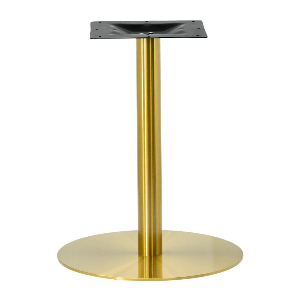 Contemporary Commercial Gold Powder Coated Round Table Base (23"D)