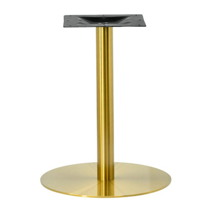 Contemporary Commercial Gold Powder Coated Round Table Base (23"D)