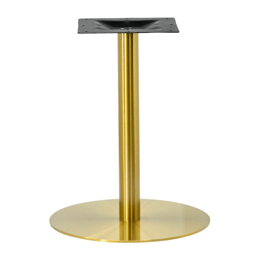 Contemporary Commercial Gold Powder Coated Round Table Base (23"D)