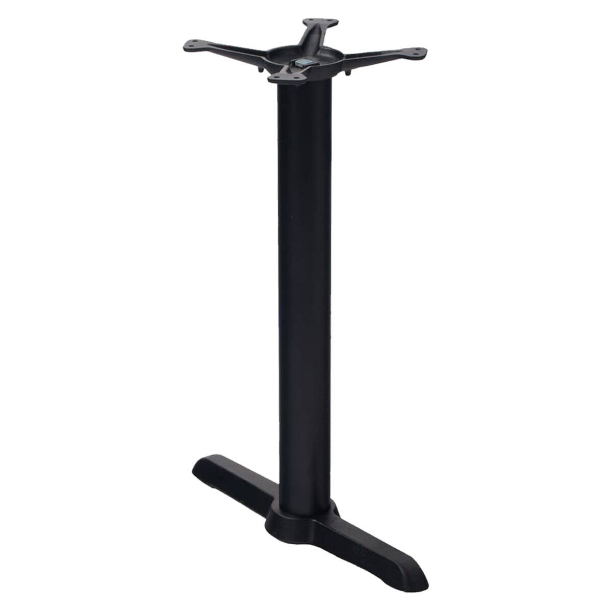 Black Powder Coated Metal Single Slat Standard / Bar Height Table Base