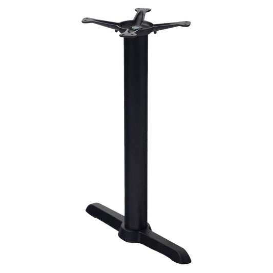 Black Powder Coated Metal Single Slat Standard / Bar Height Table Base
